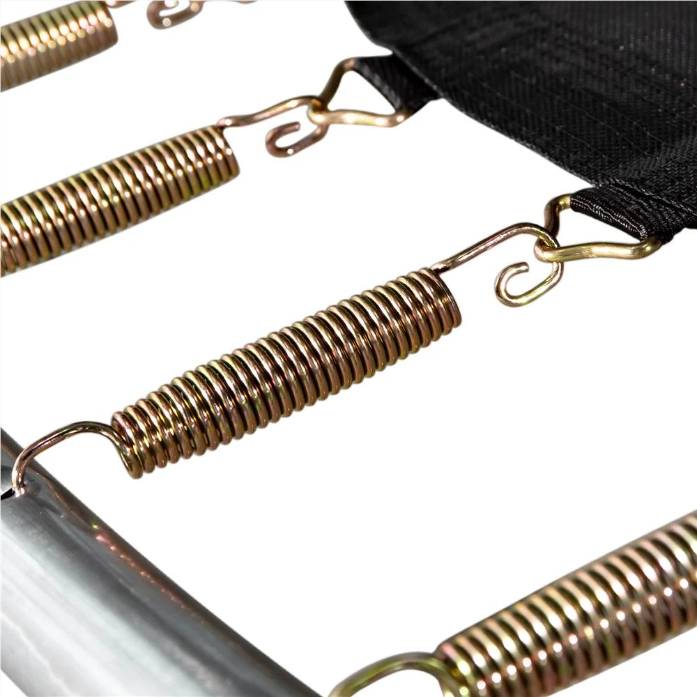 12FT Trampoline For Kids With Safety Enclosure Net, Ladder And 8 Wind Stakes, Round Outdoor Recreational Trampoline - Blue - Image 2