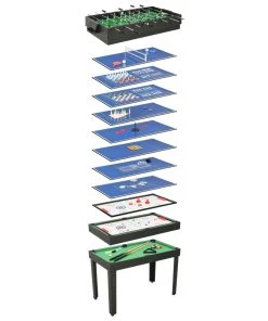 15-in-1 Multi Game Table 121x61x82 Cm Black