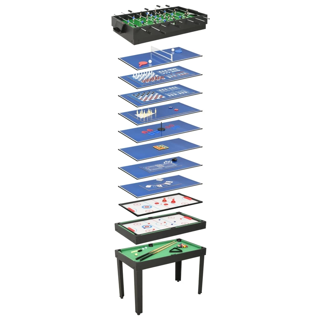 15-in-1 Multi Game Table 121x61x82 Cm Black