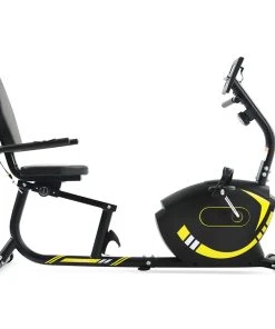 Merax Indoor Ergonomic Exercise Bike Seat Adjustment 8-level Resistance Adjustment LCD Display Maximum Load 120kg - Yellow