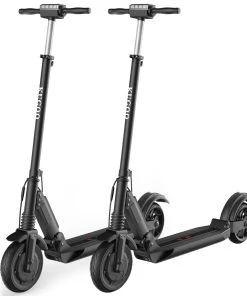 [Set Of Two] KUGOO S1 Folding Electric Scooter 350W Motor LCD Display Screen 3 Speed Modes 8.0 Inches Solid Rear Anti-Skid Tire - Black