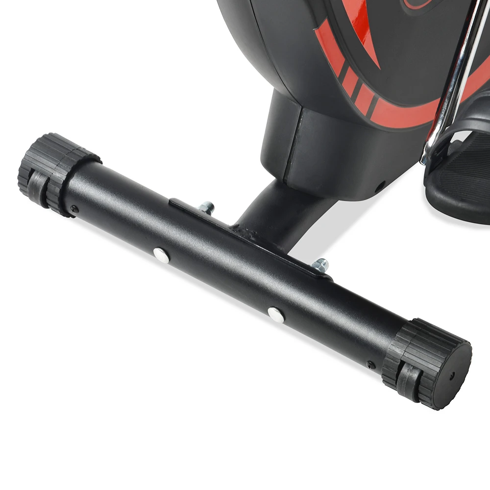 Merax Indoor Ergonomic Exercise Bike Seat Adjustment 8-level Resistance Adjustment LCD Display Maximum Load 120kg - Red - Image 5