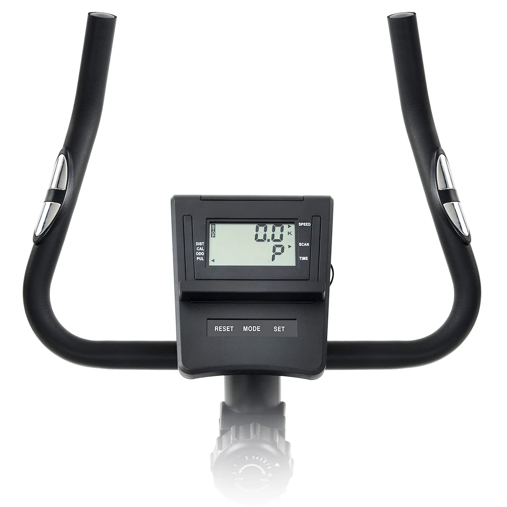 Merax Indoor Ergonomic Exercise Bike Resistance And Height Adjustment LCD Display With Cup Holders Maximum Load 120kg - Blue - Image 5