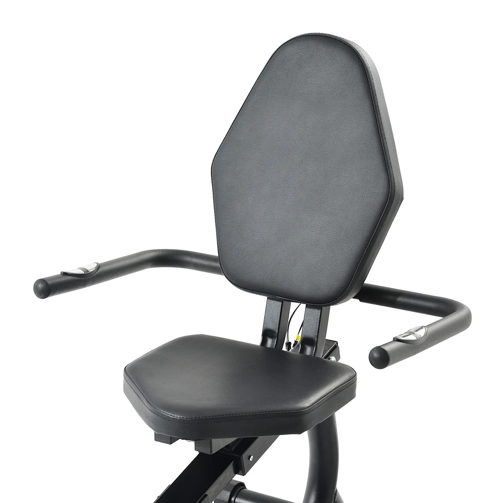 Merax Indoor Ergonomic Exercise Bike Seat Adjustment 8-level Resistance Adjustment LCD Display Maximum Load 120kg - Yellow - Image 2