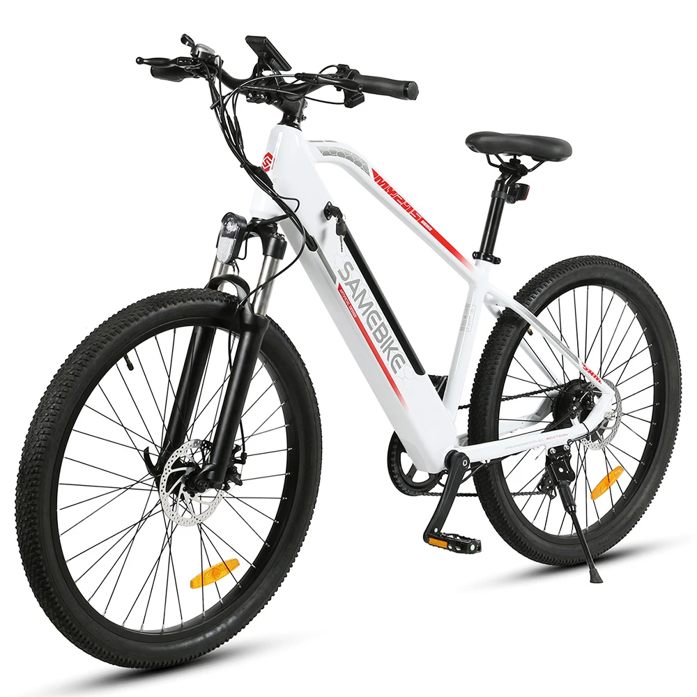 SAMEBIKE MY-275 10.4Ah 500W 48V 27.5inch Electric Bike 20mph Top Speed 80km Mileage Range Max Load 150kg White - Image 3