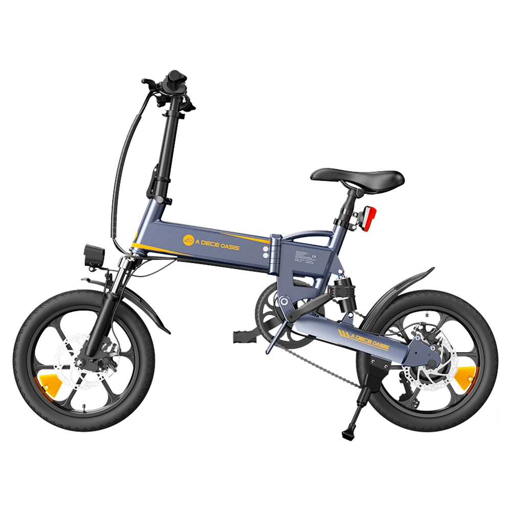 ADO A16 XE Folding Electric Bike 250W Geared Hub Motor 36V 7.5Ah Battery For 43 Mile Range 25km/h Max Speed - Grey - Image 2