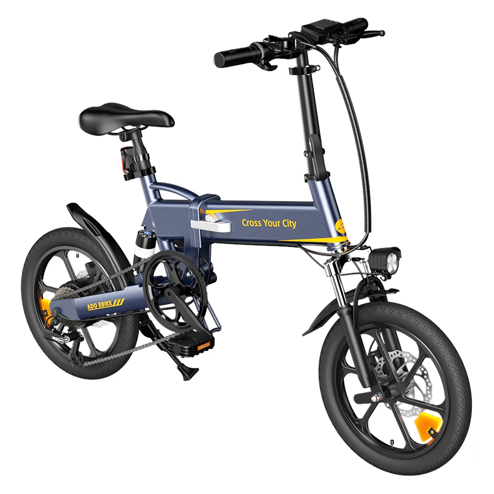 ADO A16 XE Folding Electric Bike 250W Geared Hub Motor 36V 7.5Ah Battery For 43 Mile Range 25km/h Max Speed - Grey - Image 4