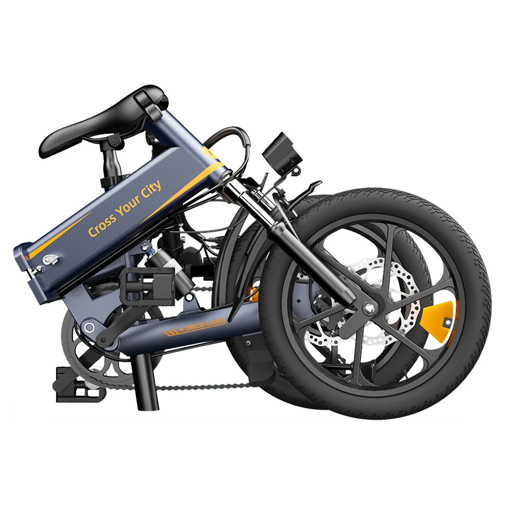 ADO A16 XE Folding Electric Bike 250W Geared Hub Motor 36V 7.5Ah Battery For 43 Mile Range 25km/h Max Speed - Grey - Image 6