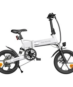 ADO A16 XE Folding Electric Bike 250W Geared Hub Motor 36V 7.5Ah Battery For 43 Mile Range 25km/h Max Speed - White