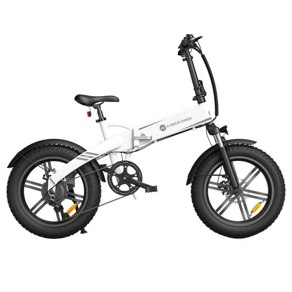 ADO A20F Beast Foldable E-Bike 20*4.0 Inch Fat Tire 250W Motor 25Km/h Speed 36V 14.5Ah Battery For 120KM Range Torque Sensor Shimano 7 Speed Dual Hydraulic Disc Brake IPX5 Waterproof IPS Color Display With ADO EBIKE App Control - White - Image 2