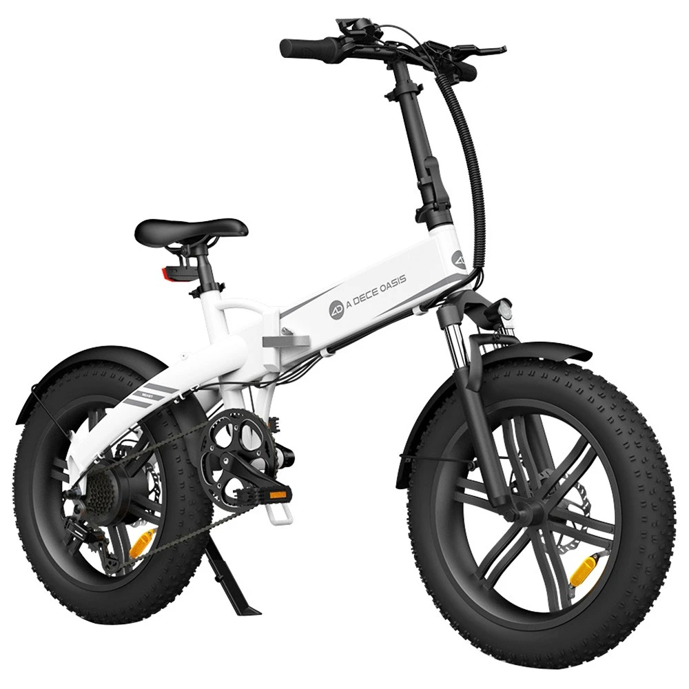 ADO A20F Beast Foldable E-Bike 20*4.0 Inch Fat Tire 250W Motor 25Km/h Speed 36V 14.5Ah Battery For 120KM Range Torque Sensor Shimano 7 Speed Dual Hydraulic Disc Brake IPX5 Waterproof IPS Color Display With ADO EBIKE App Control - White - Image 4