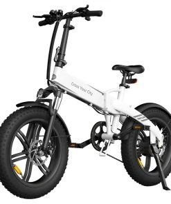 ADO A20F Beast Foldable E-Bike 20*4.0 Inch Fat Tire 250W Motor 25Km/h Speed 36V 14.5Ah Battery For 120KM Range Torque Sensor Shimano 7 Speed Dual Hydraulic Disc Brake IPX5 Waterproof IPS Color Display With ADO EBIKE App Control - White