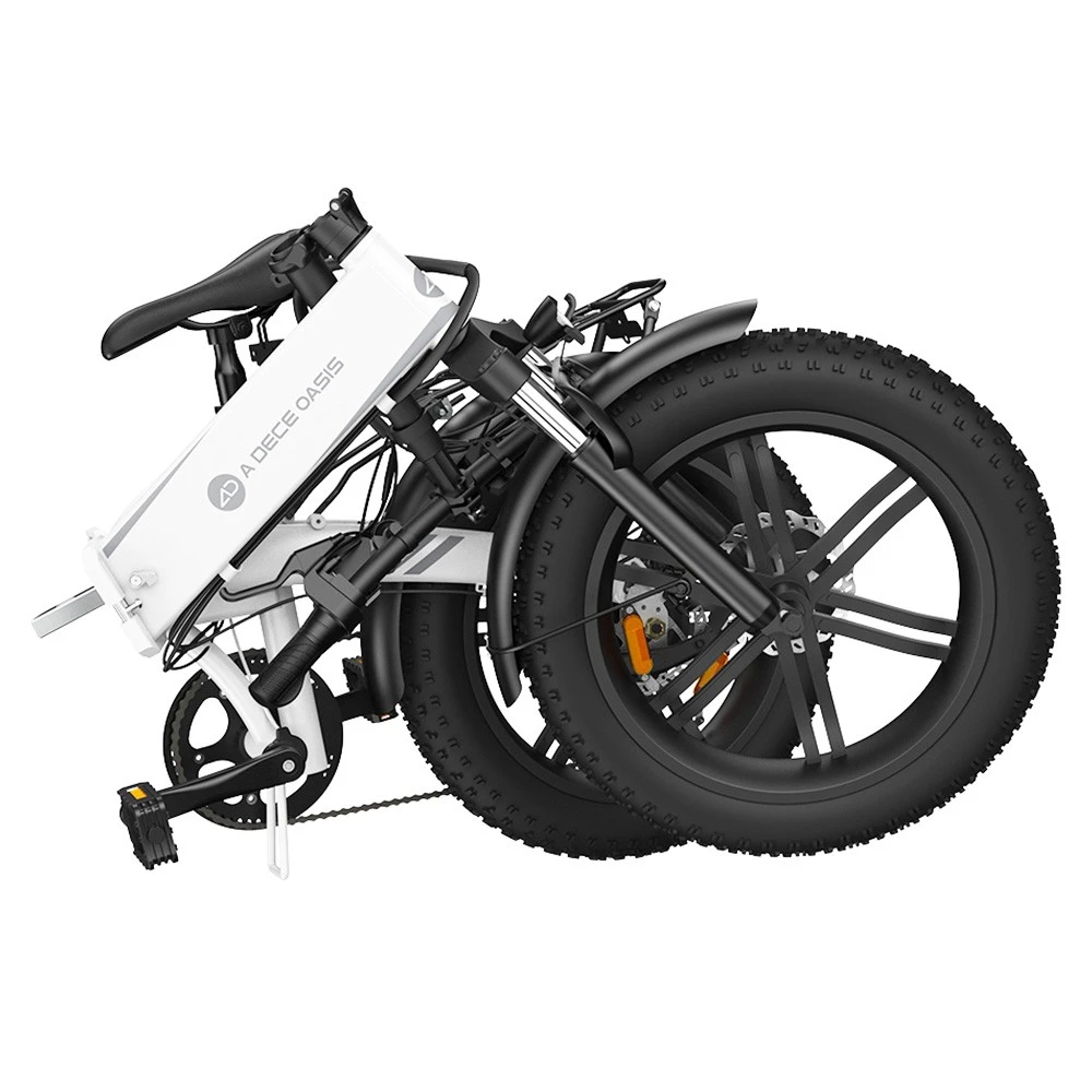 ADO A20F Beast Foldable E-Bike 20*4.0 Inch Fat Tire 250W Motor 25Km/h Speed 36V 14.5Ah Battery For 120KM Range Torque Sensor Shimano 7 Speed Dual Hydraulic Disc Brake IPX5 Waterproof IPS Color Display With ADO EBIKE App Control - White - Image 5
