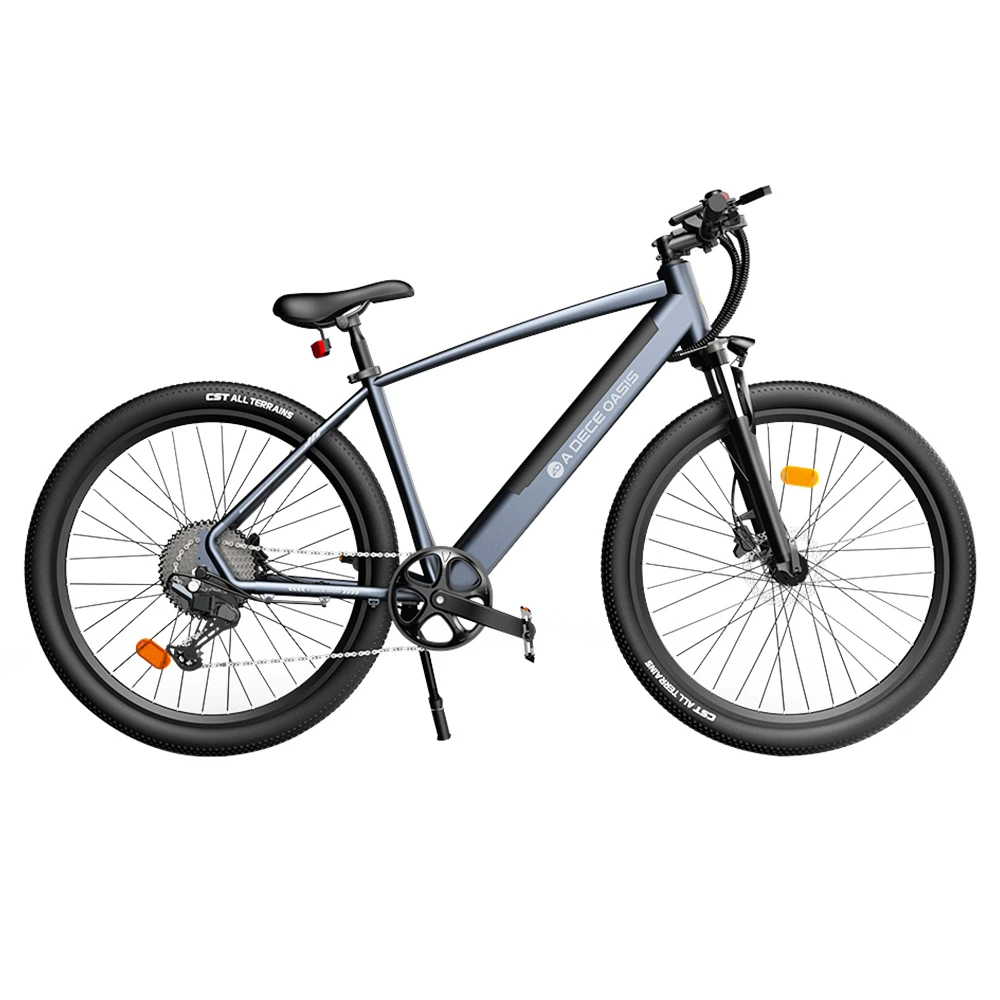 ADO D30C Electric Power Assist Bicycle 36V 10.4Ah Battery 250W Motor 27.5 Inch Tire 25Km/h Max Speed 90KM Mileage Shimano 9-Speed Gear Dual Hydraulic Disc Brakes - Gray - Image 2