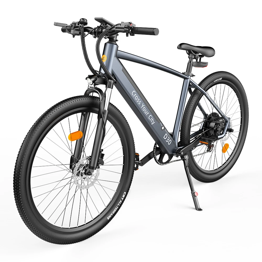 ADO D30C Electric Power Assist Bicycle 36V 10.4Ah Battery 250W Motor 27.5 Inch Tire 25Km/h Max Speed 90KM Mileage Shimano 9-Speed Gear Dual Hydraulic Disc Brakes - Gray - Image 5