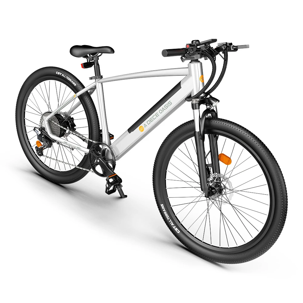 ADO D30C Electric Power Assist Bicycle 36V 10.4Ah Battery 250W Motor 27.5 Inch Tire 25Km/h Max Speed 90KM Mileage Shimano 9-Speed Gear Dual Hydraulic Disc Brakes - White - Image 4