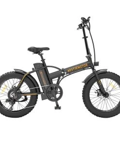 AOSTIRMOTOR A20 Folding Electric Bike 20*4.0 Fat Tire 36V 13Ah Battery 500W Motor 40km/h Max Speed - Black