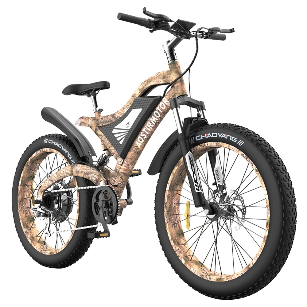 AOSTIRMOTOR S18 1500W Electric Bike 26*4.0'' Fat Tire 48V 15Ah Battery 50km/h Max Speed 7 Speed Shimano Gear - Image 2