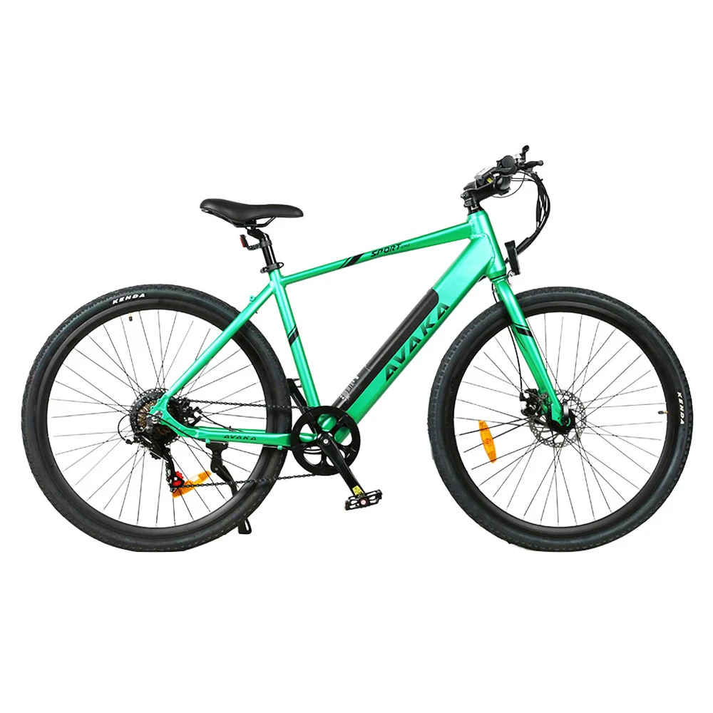 AVAKA R3 Electric Bike 700C*40C Inches Wheel 36V 350W Motor 12.5Ah Battery 32km/h Max Speed 70km Range Shimano 7-Speed Gear 120kg Load - Green - Image 2