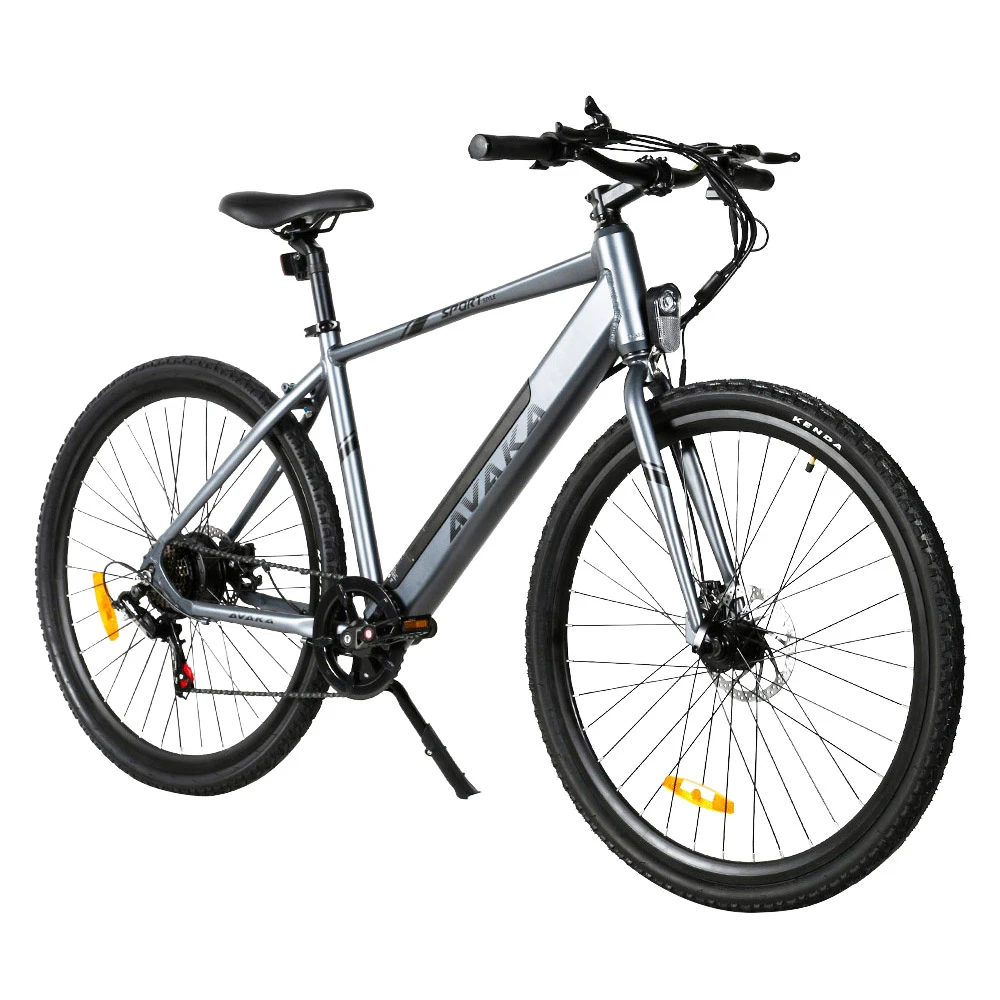 AVAKA R3 Electric Bike 700C*40C Inches Wheel 36V 350W Motor 12.5Ah Battery 32km/h Max Speed 70km Range Shimano 7-Speed Gear 120kg Load - Grey