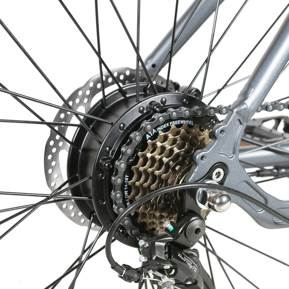 AVAKA R3 Electric Bike 700C*40C Inches Wheel 36V 350W Motor 12.5Ah Battery 32km/h Max Speed 70km Range Shimano 7-Speed Gear 120kg Load - Grey - Image 5