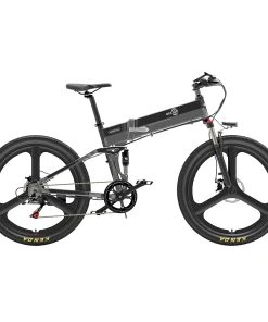 BEZIOR X500 Pro Folding Electric Bike Bicycle 26 Inch Tire 500W Motor Max Speed 30Km/h 48V 10.4Ah Battery Aluminum Alloy Frame Shimano 7-Speed Shift 100KM Power-Assisted Range LCD Display IP54 Waterproof Max Load 200KG - Black Grey