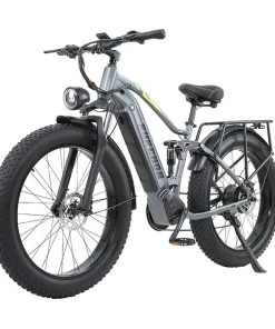 BURCHDA RX80 Electric Bike 26*4.0 Inch Fat Tire 1000W Motor 48V 18Ah Battery 45Km/h Max Speed Mid-mounted Shock Absorber Snow Mountain Bike