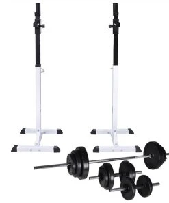 Barbell Squat Rack With Barbell And Dumbbell Set 30.5 Kg
