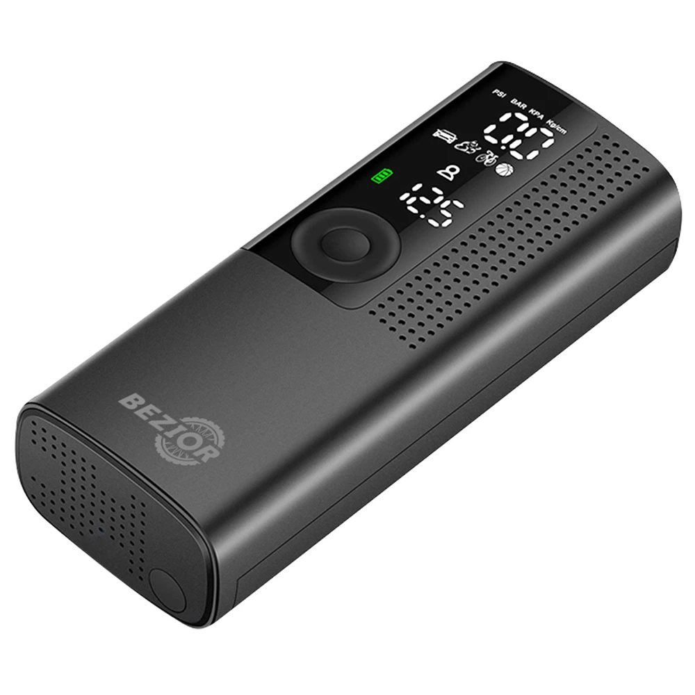 Bezior Mini Inflator Air Compressor Pump 2000mAh 120PSI With Digital Gauge For Bike Car Tyre - Image 2