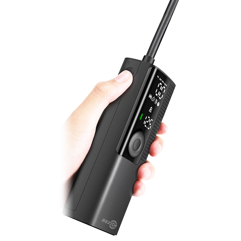 Bezior Mini Inflator Air Compressor Pump 2000mAh 120PSI With Digital Gauge For Bike Car Tyre - Image 4