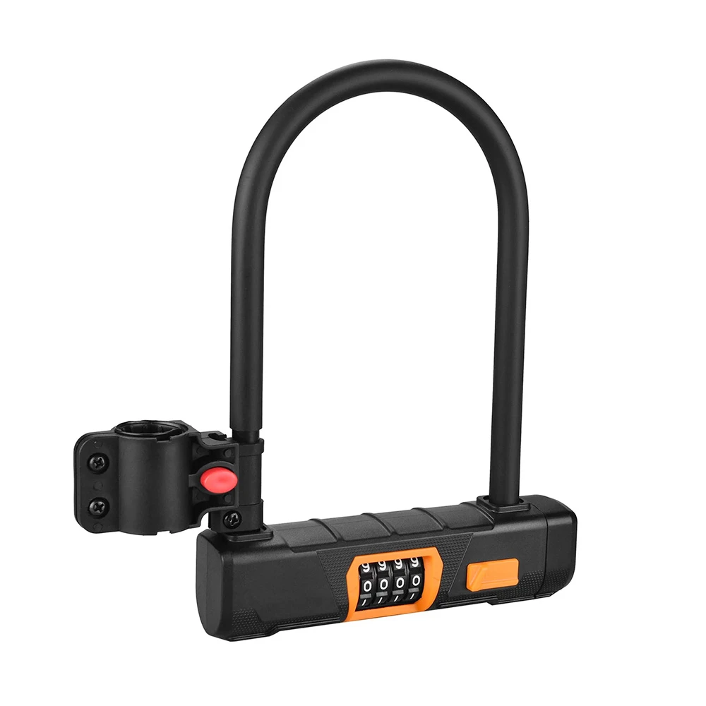 Bicycle U Lock Anti-theft Heavy Duty Bike Password Lock Alloy Bike Safety Tool For Bikes, Motorcycles, Scooters - Image 3