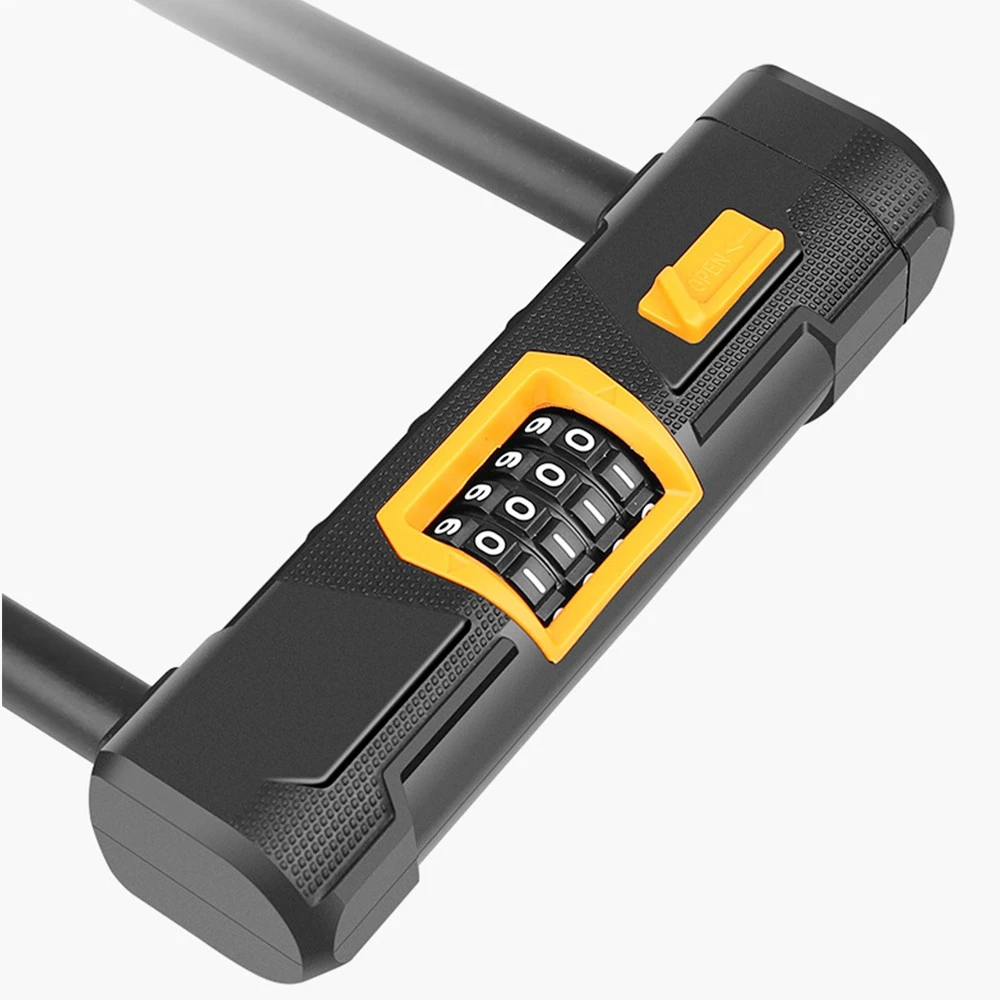 Bicycle U Lock With 1.2m Cable Anti-theft Heavy Duty Bike Password Lock Alloy For E-bikes, Motorcycles, Scooters - Image 5