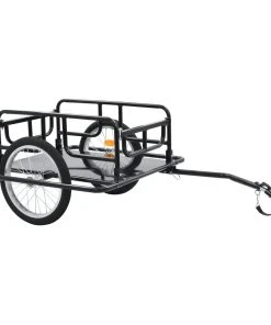 Bike Cargo Trailer 130x73x48.5 Cm Steel Black