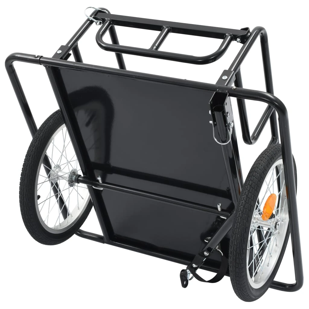 Bike Cargo Trailer 130x73x48.5 Cm Steel Black - Image 5
