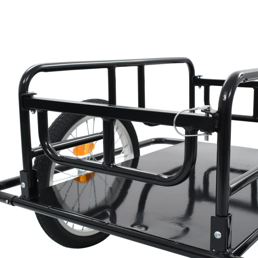 Bike Cargo Trailer 130x73x48.5 Cm Steel Black - Image 6