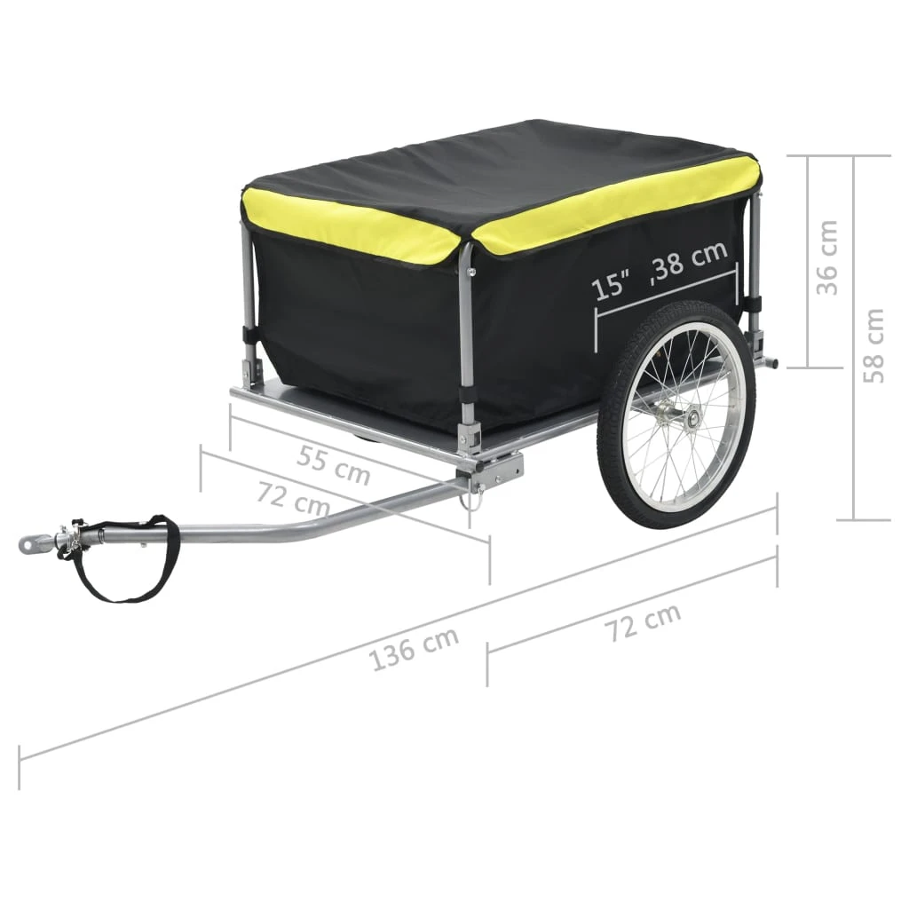 Bike Cargo Trailer Black And Yellow 65 Kg - Image 6