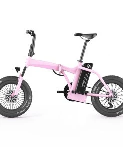 CMSBIKE K1 FATV All-terrain 19'' Fat Tire Electric Folding Bike Dual-drive 350W*2 Brushless Motors 48V 14Ah Battery - Pink