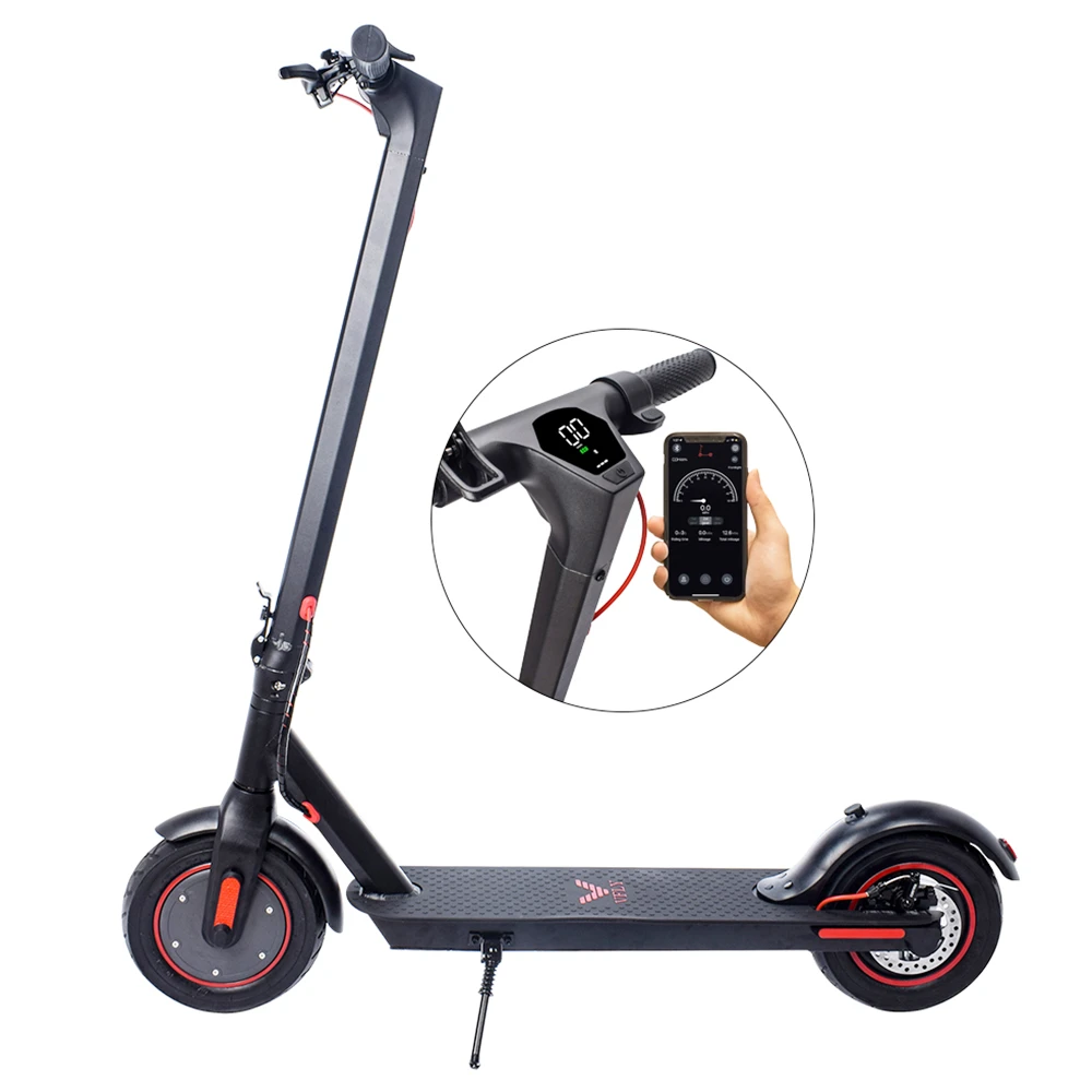 CMSBIKE V10 Electric Scooter 10'' Air Tires 500W Motor 36V 15Ah Battery Max Speed 30km/h Max Load 120kg - Black