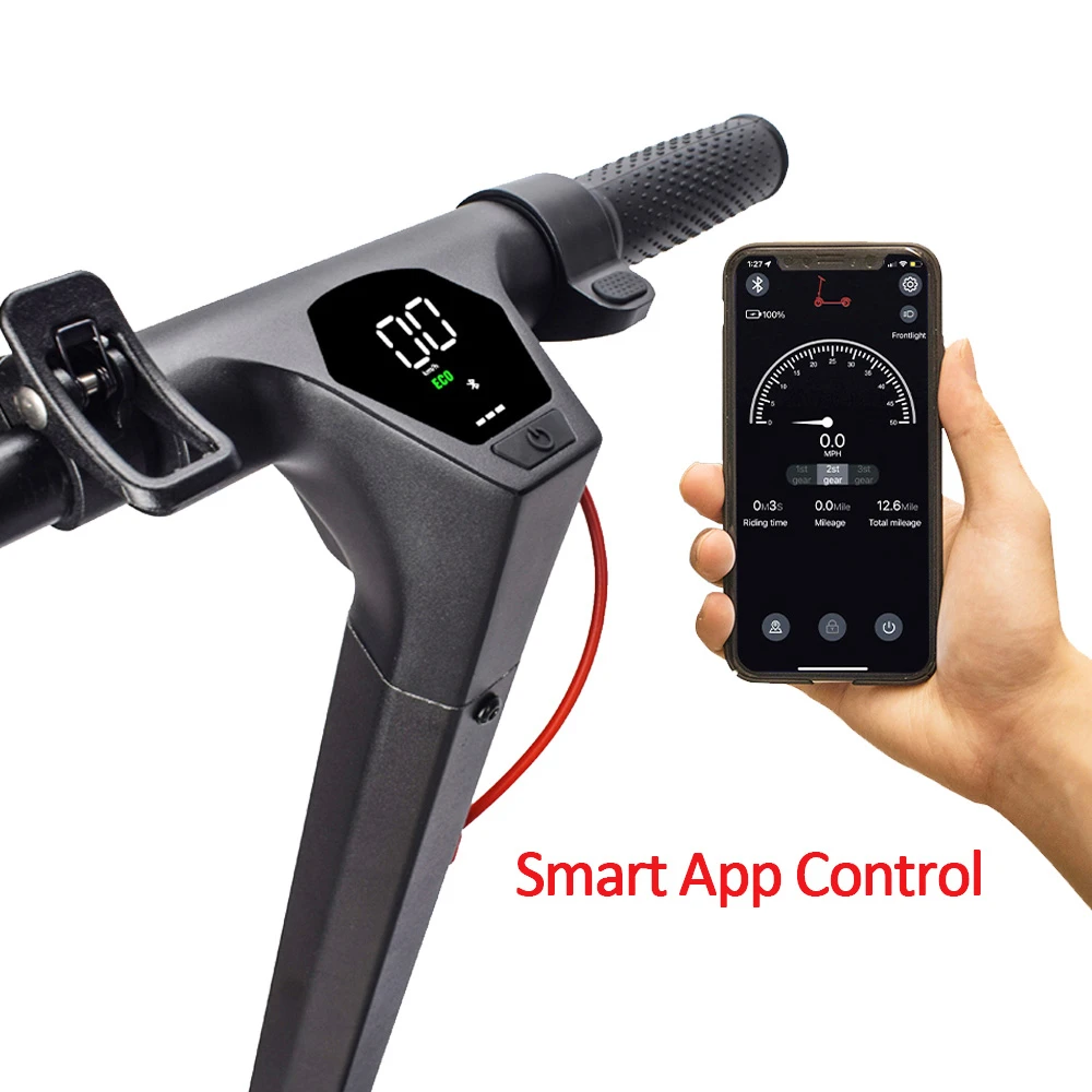 CMSBIKE V10 Electric Scooter 10'' Air Tires 500W Motor 36V 15Ah Battery Max Speed 30km/h Max Load 120kg - Black - Image 5