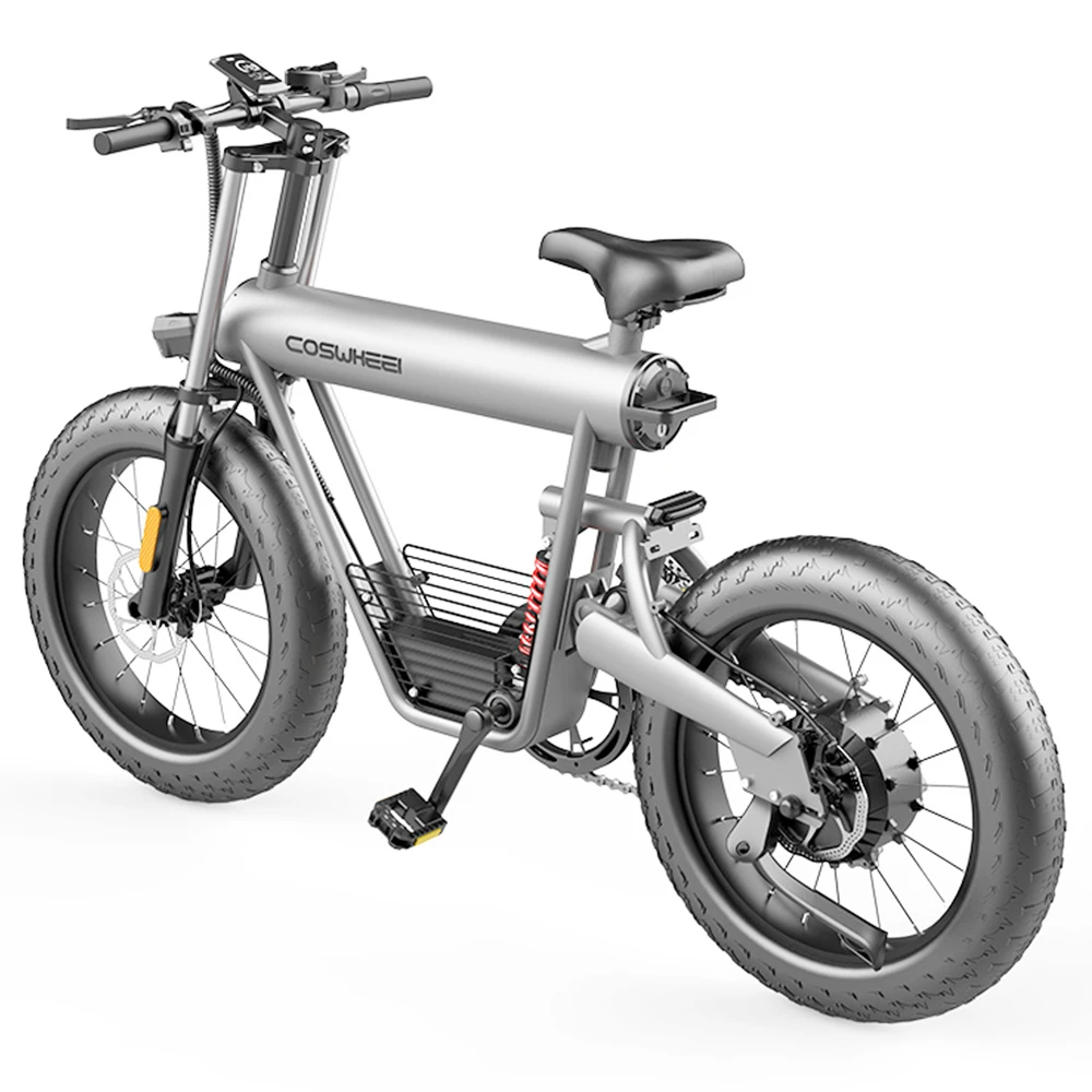 Coswheel T20 E-bike 500W Motor 48V 20Ah Battery 50-70KM Range 45kmh Max Speed Off-road Bike Space Grey - Image 4
