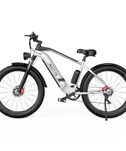 DUOTTS F26 Electric Mountain Bike 750W*2 Dual Motors 48V 20Ah LG Battery 26*4.0 Inch Fat Tires 55Km/h Max Speed 55 Degree Climbing Smart LCD Display Dual Disc Brakes Front Shock Absorption 150KG Max Load 100KM Range - Silver