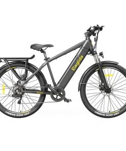 ELEGLIDE T1 Electric Trekking Bike Trekking E-Bike 27.5 Inch CST Tires 36V 12.5AH Battery 250W Motor Shimano 7 Gears Max Speed 25Km/h Max Range 100KM Max Load 120KG IPX4 Waterproof Dual Disk Brake - Black