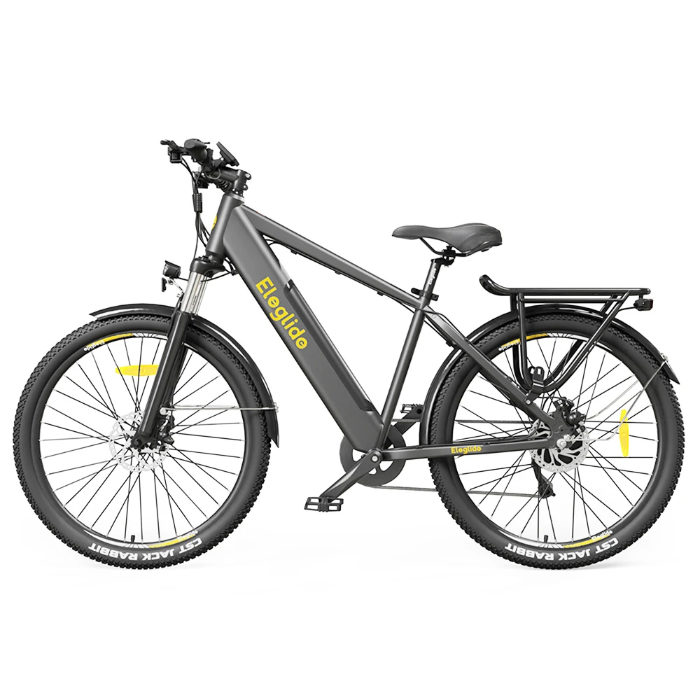 2PCS ELEGLIDE T1 Electric Trekking Bike Trekking E-Bike 27.5 Inch CST Tires 36V 12.5AH Battery 250W Motor Shimano 7 Gears Max Speed 25Km/h Max Range 100KM Max Load 120KG IPX4 Waterproof Dual Disk Brake - Black - Image 3