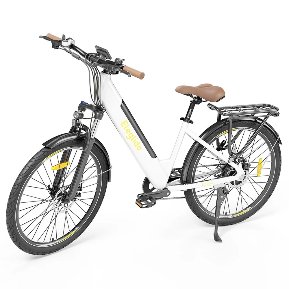 2PCS ELEGLIDE T1 STEP-THRU Electric Trekking Bike 27.5 Inch CST Tires 36V 12.5AH Battery 250W Brushless Motor Shimano 7 Gears Max Speed 25Km/h Max Range 100KM Max Load 120KG IPX4 Waterproof Dual Disk BrakeTrekking E-Bike - White - Image 6