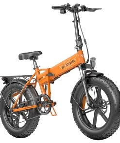 ENGWE EP-2 Pro 2022 Version Folding Electric Bike 20*4.0 Inch Fat Tire 750W Motor 35Km/h Max Speed 48V 13Ah Battery 150KG Max Load SHIMANO 7-Speed Gears Dual Disc Brake 100KM Range Mountain Beach Snow Folding Bicycle - Orange