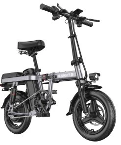 ENGWE T14 Folding Electric Bicycle 14 Inch Tire 350W Brushless Motor 48V 10Ah Battery 33Km/h Max Speed 80KM Range 100KG Load - Gray