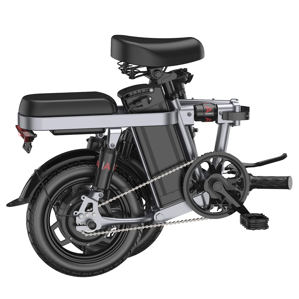 ENGWE T14 Folding Electric Bicycle 14 Inch Tire 350W Brushless Motor 48V 10Ah Battery 33Km/h Max Speed 80KM Range 100KG Load - Gray - Image 4
