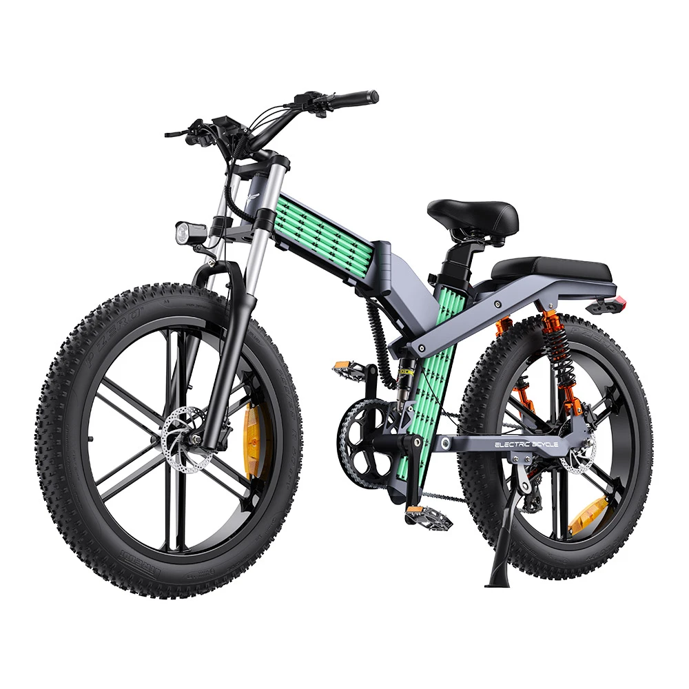 ENGWE X26 Electric Bike 26*4.0 Inch Fat Tires 50Km/h Max Speed 48V 1000W Motor 19.2Ah & 10Ah Dual Batteries For 100KM Range 150KG Max Load Triple Suspension System Shimano 8-Speed Gear Dual Hydraulic Disc Brake For All-Terrain Roads Mountain E-Bike - Image 4