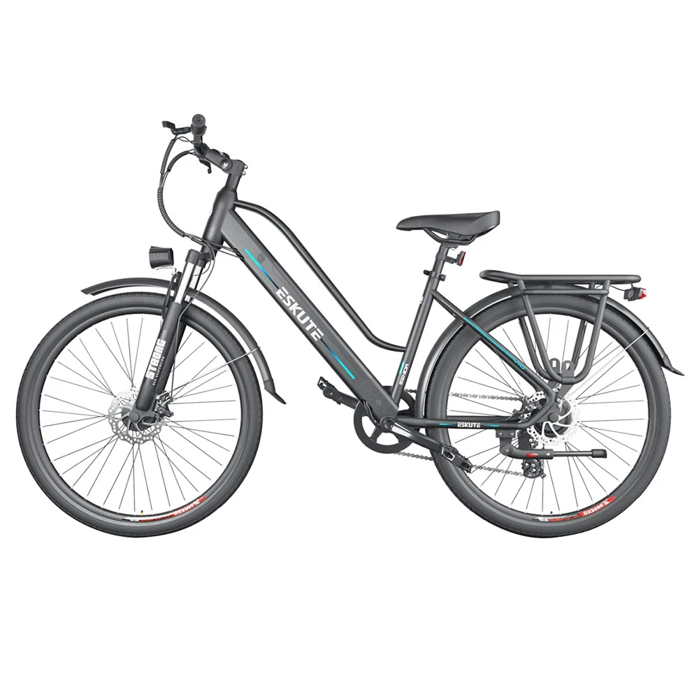 ESKUTE Wayfarer City E-bike Netuno Electric Bicycle 250W Rear-hub Motor 10Ah Battery For 65 Miles Range
