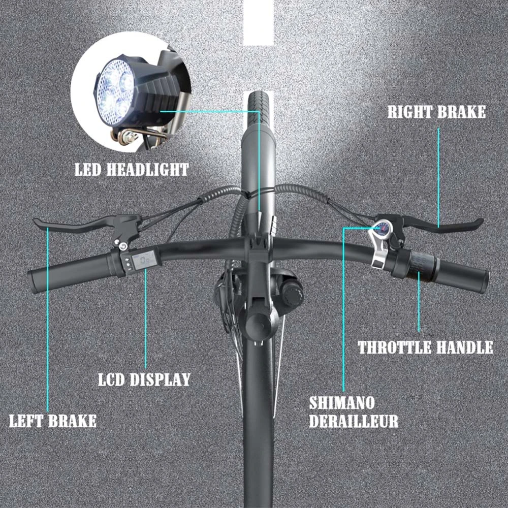 ESKUTE Wayfarer City E-bike Netuno Electric Bicycle 250W Rear-hub Motor 10Ah Battery For 65 Miles Range - Image 6